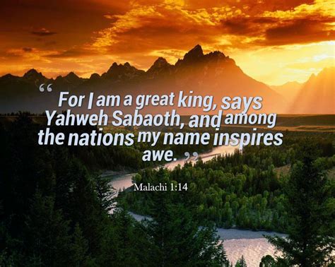 God is a great and holy King (Jer 30:21; Mal&nbsp;1:14)