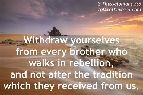 Keep away from lazy believers (2 Thes&nbsp;3:6)
